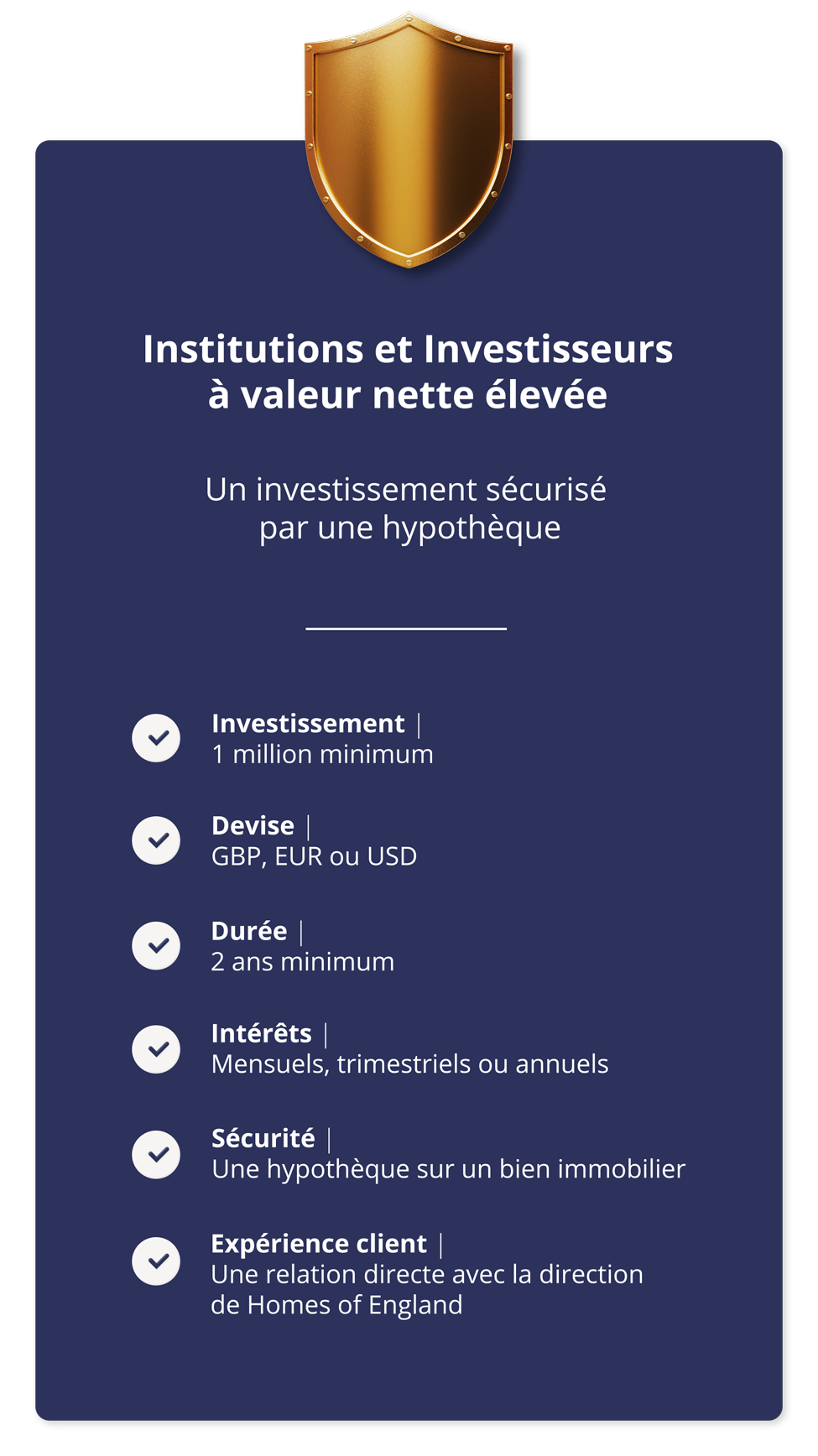 Institutions et Investisseurs à Valeur Nette Elevée